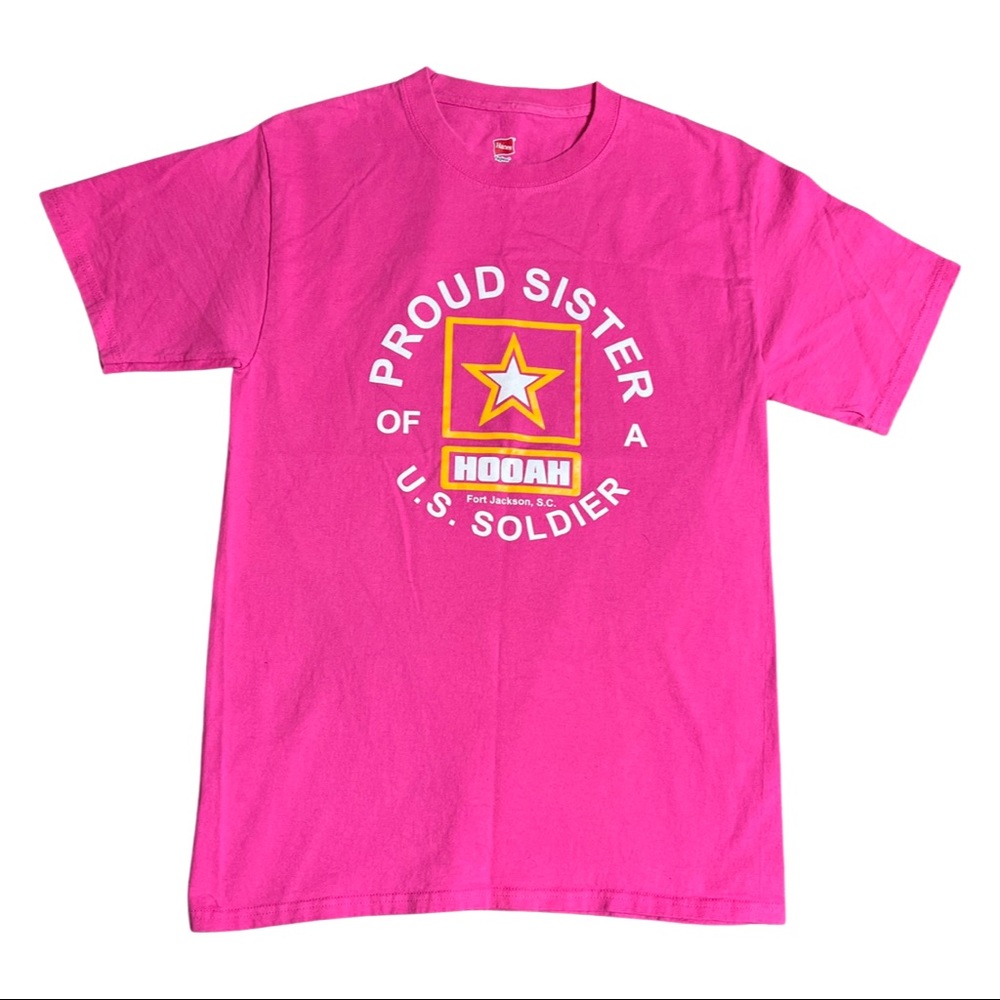 Hanes | Proud Sister Of A US Soldier Tee Size S